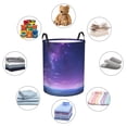 thumbnail image 6 of LNWH Laundry Basket, Sky Full Stars Sea Pattern Foldable Laundry Hamper with Handles Waterproof, Small, 6 of 8