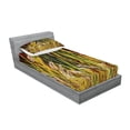 thumbnail image 2 of Ambesonne Nature Fitted Sheet & Pillow Sham Set, Plant Forest Farm Leaves, Twin, Multicolor, 2 of 2