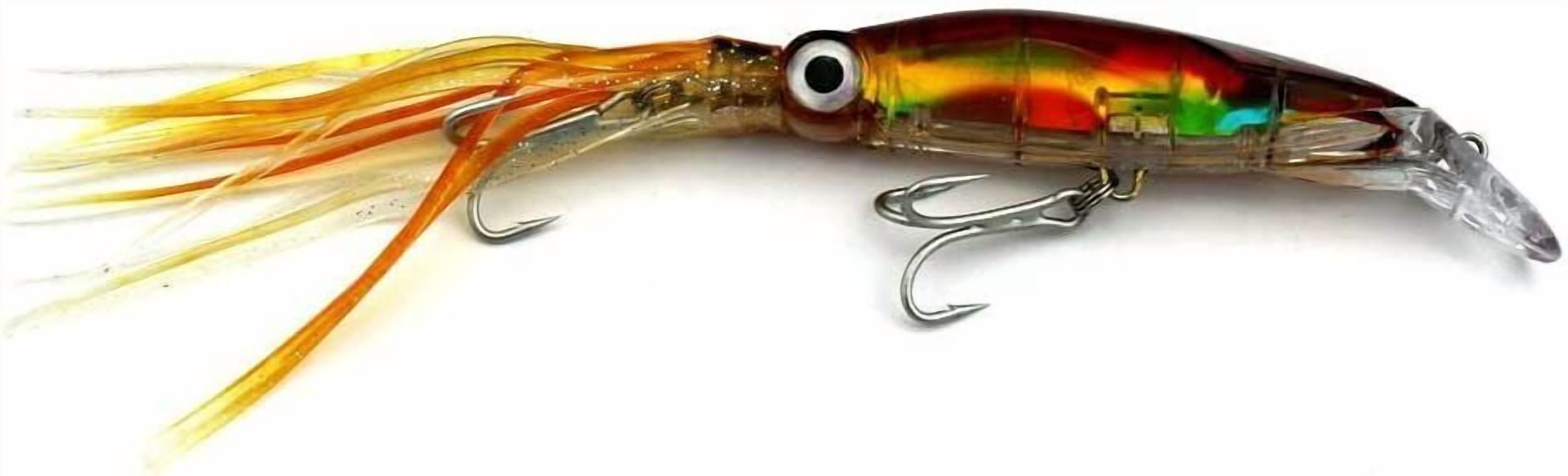 6 Pack Squid Skirts Fishing Lures 1.4 OZ/5.1 IN Octopus Bait with 2 Treble Hooks