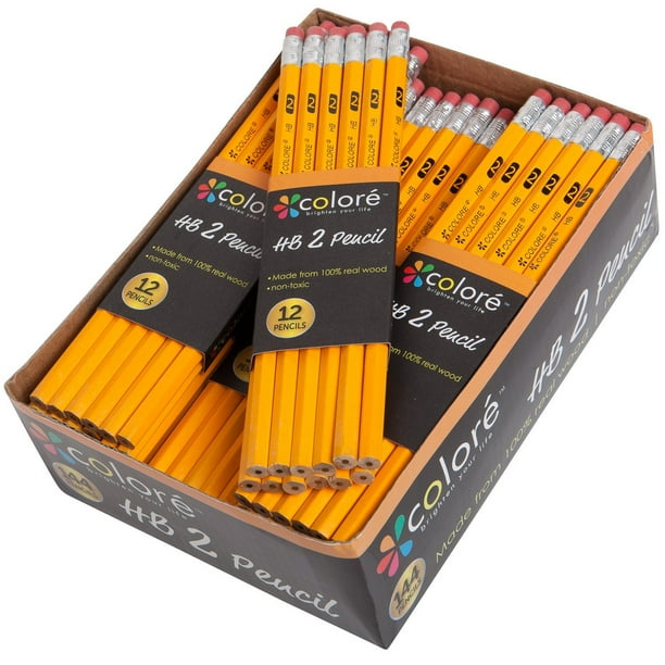 HB 2 Pencils with Eraser (144Piece), BULK SUPPLY This set comes in a