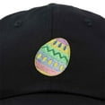 thumbnail image 2 of DALIX Elegant Colorful Egg Easter Hat Womens Embroidered Baseball Cap in Black, 2 of 6