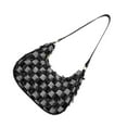 thumbnail image 4 of Women Underarm Purse Bag Canvas Casual Color Match Handbag Simple Fashion Messenger Shoulder Bag Black Free Size, 4 of 8