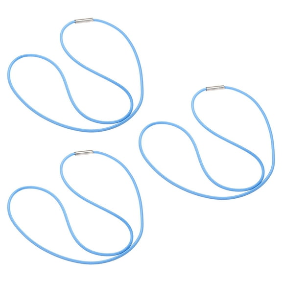 Uxcell 3Pcs Trash Can Rubber Bands, Fits 13-30 Gallon Trash Can 27", Sky Blue