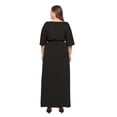 thumbnail image 2 of U.Vomade Robe d'Été pour Femme Grande Taille, Couleur Unie, Manches Courtes, Col Rond, Robe Décontractée, 2 of 5