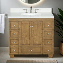 Lavanti Depos Solidwood 36-inch Bathroom Vanity with Sink - Stylish Gray Oak