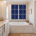 thumbnail image 3 of Curtains 63 Inch Length 2 Panels, Navy Blue Boho Grommets Window Treatment Curtain, Farmhouse Abstract Floral Aesthetic Thermal Curtains Drapes for Living Room/Bathroom, 3 of 9