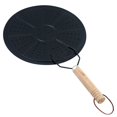 thumbnail image 2 of Heat Diffuser Plate Disc Kitchen Cookware Milk Coffee Heat Diffuser Ring Simmer Ring with Wooden Handle, 2 of 7