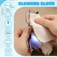 thumbnail image 4 of Uxcell Glasses Cleaning Cloth 11.4" x 7.7", Microfiber Eyeglasses Polishing Cloth Soft Suede Wipe Screen, Beige 2 Pcs, 4 of 7