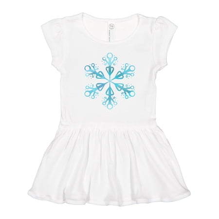 Inktastic Icy Blue Winter Snowflake Girls Toddler Dress