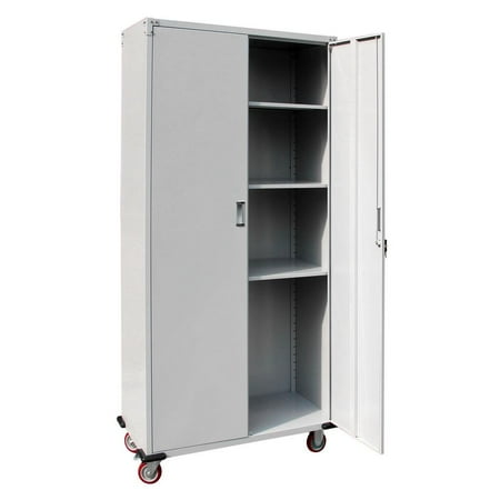 Ktaxon Heavy Duty 74" Tall Metal Rolling Cabinet, Stainless Steel Garage Tool Box Storage