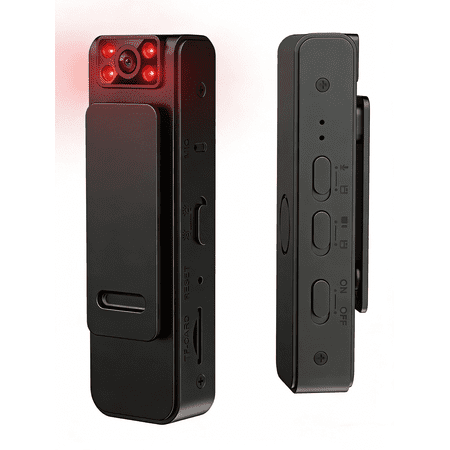 Mini Body Camera Video Recorder 1080P Small Portable Camera with Clip and Night Vision 180&deg; Rotating Lens 5HR Battery Micro Pocket Camera for Sports Pets Home Office Work Records No WiFi APP