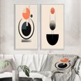 thumbnail image 1 of Designart "Retro Minimalist Moon Harmony Lovely Rythms IV" Art Mural Encadré Transitionnel Ensemble de 2 - Art Mural Encadré Abstrait Doré Ensemble de 2, 1 of 6