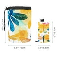 thumbnail image 5 of PhooArto Drawstring Cosmetic Bag, Barrel Shaped Portable Travel Makeup Bags, Watercolor Dragonflies Colored Pattern Large Capacity Waterproof Multifunctional Bucket Toiletry Bag, 5 of 6
