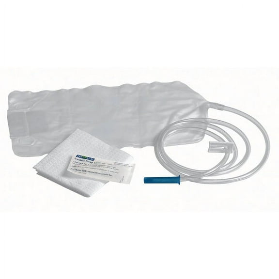 Medline Enema Poly Bag Sets, 1,500 CC Capacity, Clear, Case of 48 Bags