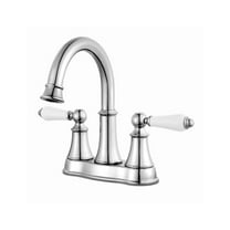 Pfister LF-048-COPC Courant 4" Bathroom Faucet, Polished Chrome & White