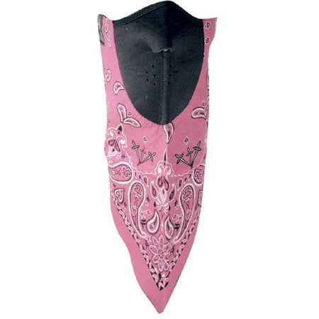 ZANheadgear WNEO115 NEODANNA, 100% COTTON BANDANNAW/NEOPRENE, PINK PAISLEY