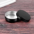 thumbnail image 5 of 12pcs 1oz Black Aluminum Tin Jars Round Screw Lid Containers Empty Metal Storage Cans For Organizin, 5 of 5