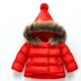 thumbnail image 3 of QUYUON Boys Coat Winter Long Sleeve Puffer Jacket Baby Girls Boys Kids Hooded Snowsuit Coat Winter Warm Children Clothes Down Windproof Jacket Outerwear Red 6-12 Months, 3 of 7