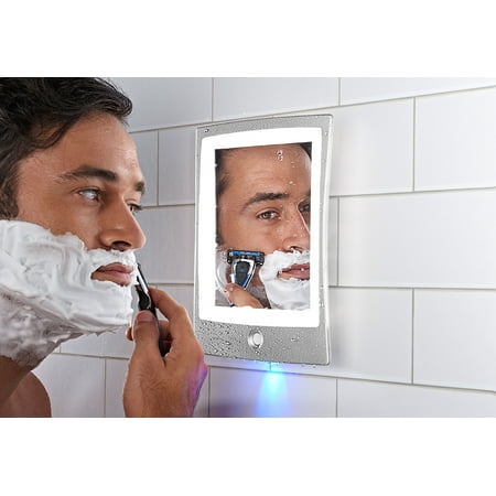 Zadro Products ZWTAR20S Rechargeable LED Lighted Fogless Shower Shaving Mirror, Silver & White