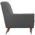 thumbnail image 2 of Armchair Accent Chair, Grey Gray, Fabric, Living Kitchen Cafe Bistro Hospitality Restaurant, Modern Contemporary HB32711, 2 of 5