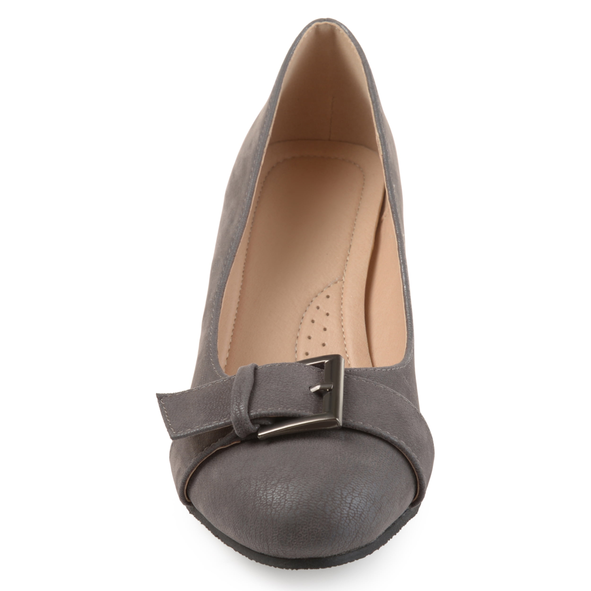 Journee Womens Graysn Comfort Insole Slip On Round Toe Wedge, Widths Available
