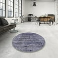 thumbnail image 4 of Ahgly Company Machine Washable Indoor Rectangle Industrial Modern Purple Navy Blue Area Rugs, 2' x 5', 4 of 7