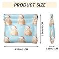 thumbnail image 3 of PU Leather Coin Purse Wallet Compact Water-Resistant Card Cases Money Organizers Cute Capybara with Santa Hat, 3 of 7