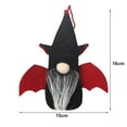 thumbnail image 5 of Tnobhg Halloween Gnome Doll Spooky Bat Pumpkin Spider Black Cat Witch Hat Full Beard Desktop Faceless Gnome Stuffed Ornament Party Favors, 5 of 7
