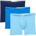 thumbnail image 2 of Calvin Klein Men's Micro Stretch 3-Pack Boxer Brief, New Navy, Artesian Blue, Blue Paradise, S, 2 of 4