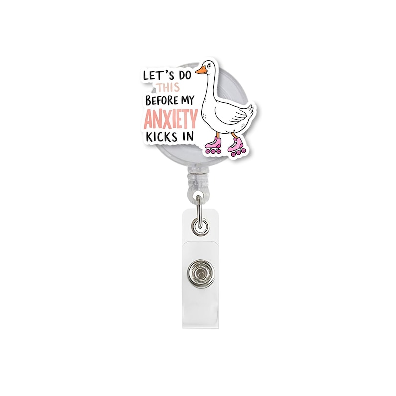 TiniDecor Nurse Goose Pride Badge Reel, Retractable ID Holder, Cute Gift for Healthcare Workers