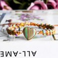 thumbnail image 3 of GHSDFBB Boho Handmade Natural Stone Bead 3 Row Wide Wrap Wrist Statment Bracelet Jewelry Collection, 3 of 6