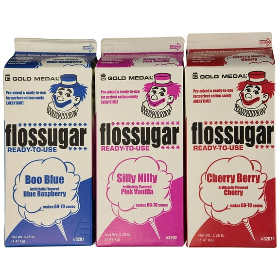 6-pack Gold Medal Cherry Flossugar Cotton Candy Sugar - Shelf-Stable - 6 Pack, 64 Oz Each — Home & Garage Storage, Stackable Design
