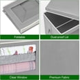 thumbnail image 2 of Homsorout Storage Bins with Lids, Fabric Cube Storage Organizer Bins with Clear Window, Foldable Storage Baskets, Closet Organizers and Storage Boxs for Cloth, Toys, Books, DVDs, 3 Pcs, Light Grey, 2 of 6