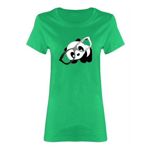 Panda Wearing Big Glasses Shaped T-Shirt Women -Image by Shutterstock, Female XX-Large
