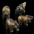 thumbnail image 4 of EOEMY 1.5'' Natural Tiger'S Eye Quartz Elephant Carved Statue Crystal Chakra Decor, 4 of 9