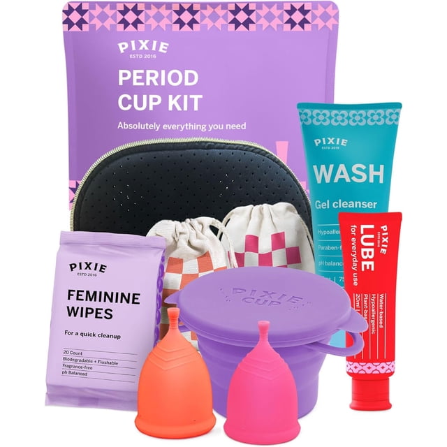 Kit Pixie Cup para copa menstrual, 100% silicona de grado médico