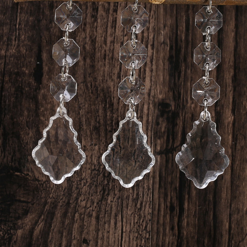 OTVIAP 10Pcs Acrylic Crystal Beads Hanging Decor Garland Chandelier