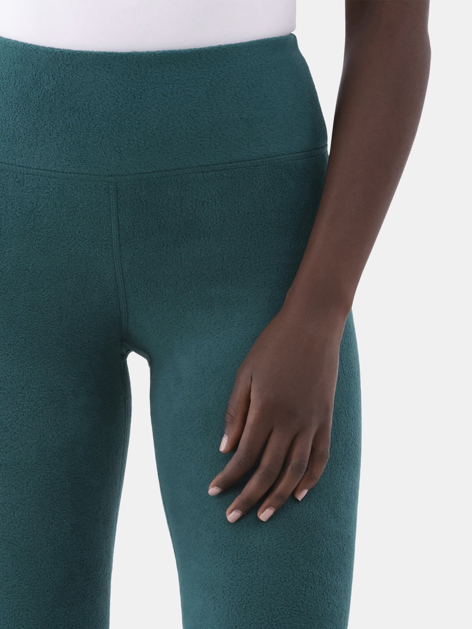 ClimateRight by Cuddl Duds Stretch Women's Warm Stretch Fleece High Rise Base Layer Thermal Legging, Sizes XS to 4X