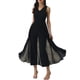 thumbnail image 2 of INSPIRAR CHIC Mono de Pierna Ancha para Mujer Chifón Cuello en V Cóctel Sin Mangas Mono M Negro, 2 of 6