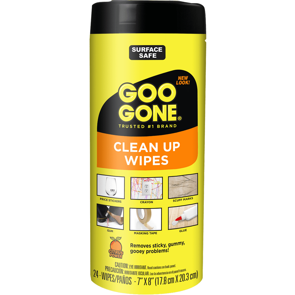 Goo Gone Clean up Wipes Adhesive Remover 24 count