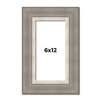 6x12 Frame Grey Real Wood Picture Frame Width 2.75 Inches | Interior Frame Depth 0.5 Inches | Linus