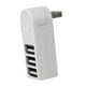 thumbnail image 3 of 3 puertos Mini USB 2.0 Hub Accesorios giratorios de 270 grados para teléfonos con computadora Blanco perfke Concentrador USB, 3 of 7