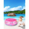 thumbnail image 1 of Piscina inflable con parche de reparación, piscina plegable para bebés, material de pvc duradero, rosa, tamaño: 100x30cm, 1 of 4
