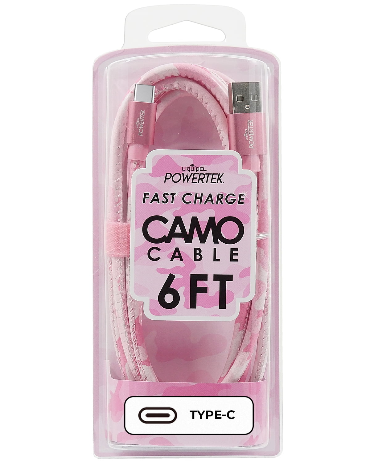 Liquipel PowerTek Type C Cable Camo - Pink