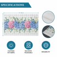 thumbnail image 6 of Blue Pink Hydrangea Placemats Set of 4, Eucalyptus Leaves Grey Plaid Placemats for Dining Table, Place Mats for Kitchen Tabletop, Waterproof Wipeable Dining Table Mats Set, 6 of 9