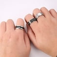 thumbnail image 4 of 8 Pcs Stainless Steel Rings for Men High Polished Mens Band Wedding Engagement Fidget Rings Vintage Spinning Rings Size 7-13, 4 of 7