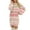 Pink, variant on Women's Round Neck Casual Long Sleeve Plush Plaid Print Dress for Winter Lounging and Casual Outfits,Blue,L