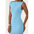 thumbnail image 2 of PRETTYGARDEN Women's Summer Formal Maxi Dresses Sleeveless One Shoulder Bodycon Ruched Slit Mesh Wedding Guest Cocktail Dress, 2 of 6