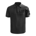thumbnail image 4 of Sngxgn Men's Stretch Cotton Short Sleeve Polo T-Shirt(Black,XXXL), 4 of 5