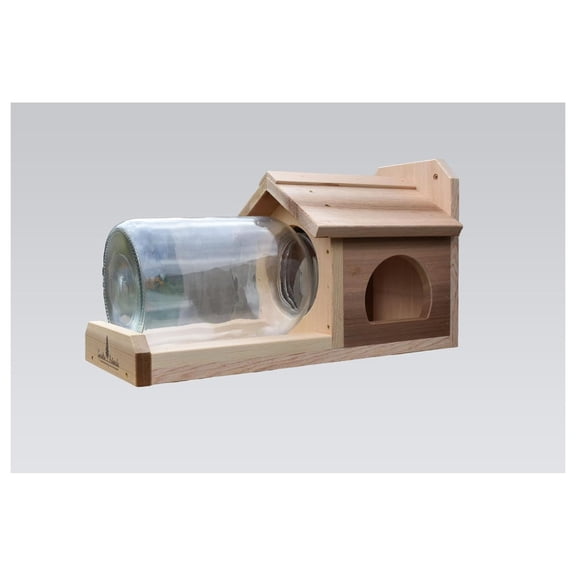 Squirrel Feeder Squirrel Jar Feeder with One Gallon Glass Jar. Keep Your Squirrels Happy!